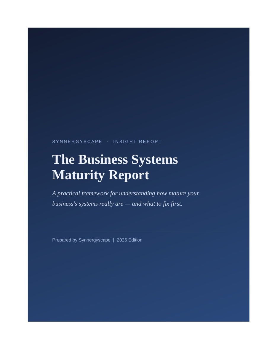 Cover of The Business Systems Maturity Report
